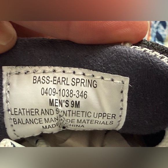 Men's Bass Gray and Navy Boat Shoes - Picture 8 of 8